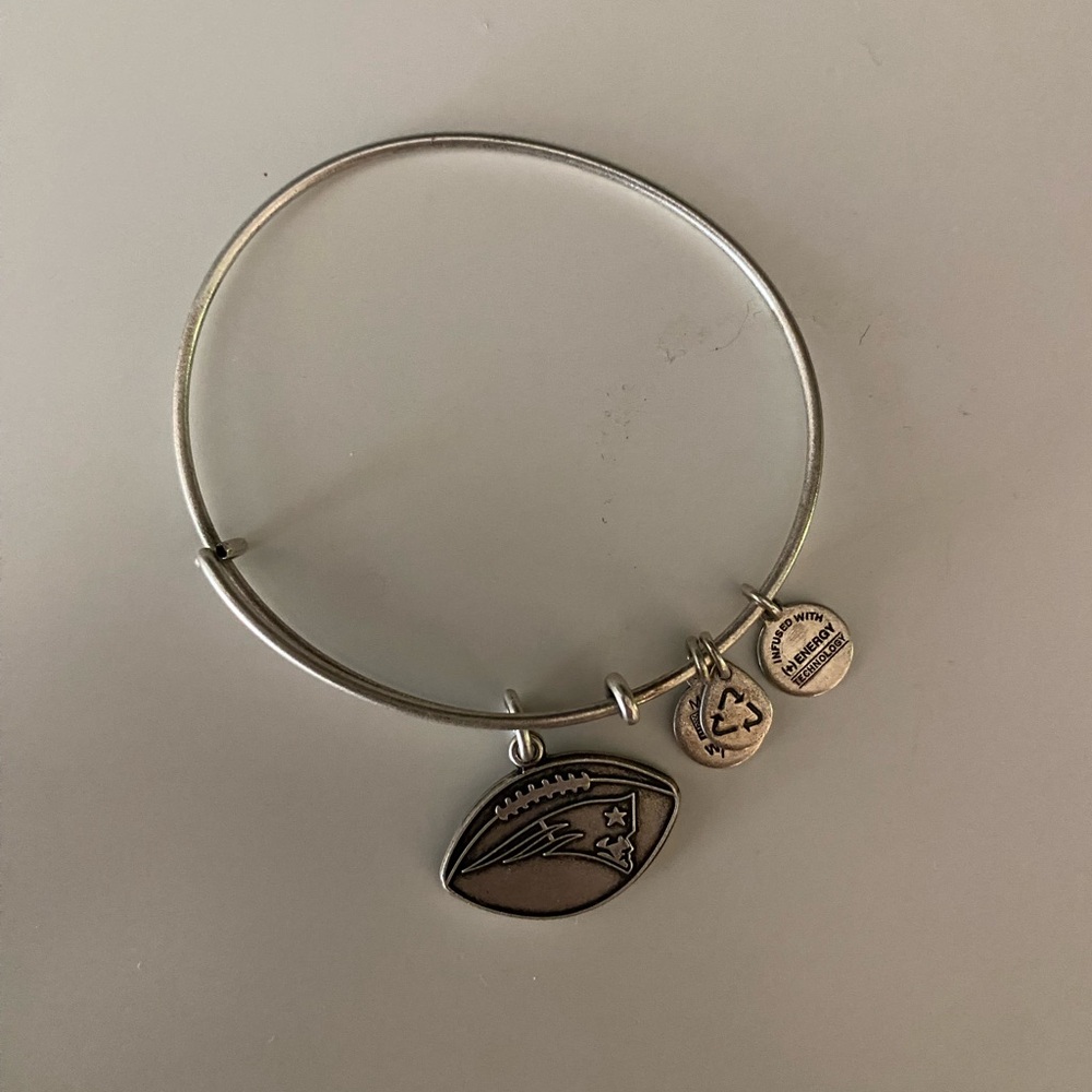 Silver Alex and Ani Bracelet w/ Patriots Charm